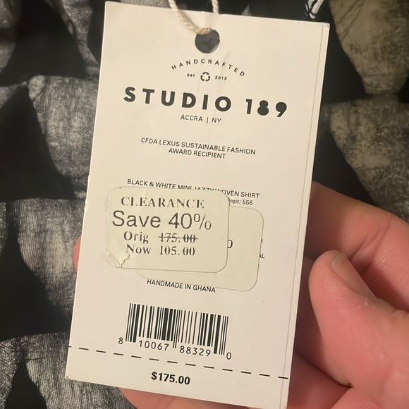 NWT Studio 189 button down shirt Size M - Picture 4 of 13